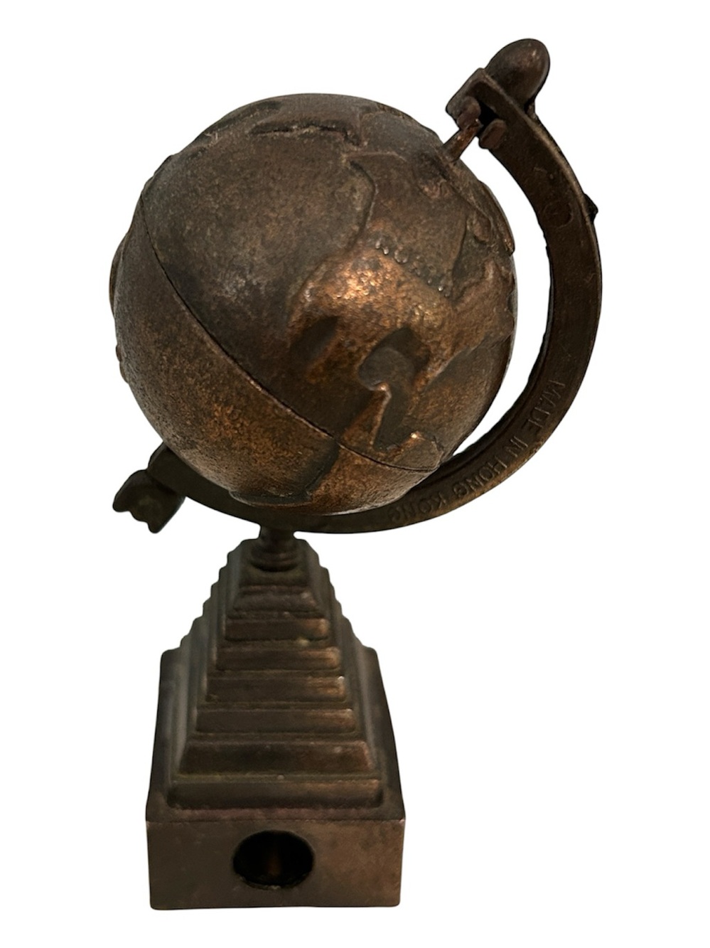 Pencil Sharpener Die Cast Miniature World Globe Novelty Office-Metal-Vintage